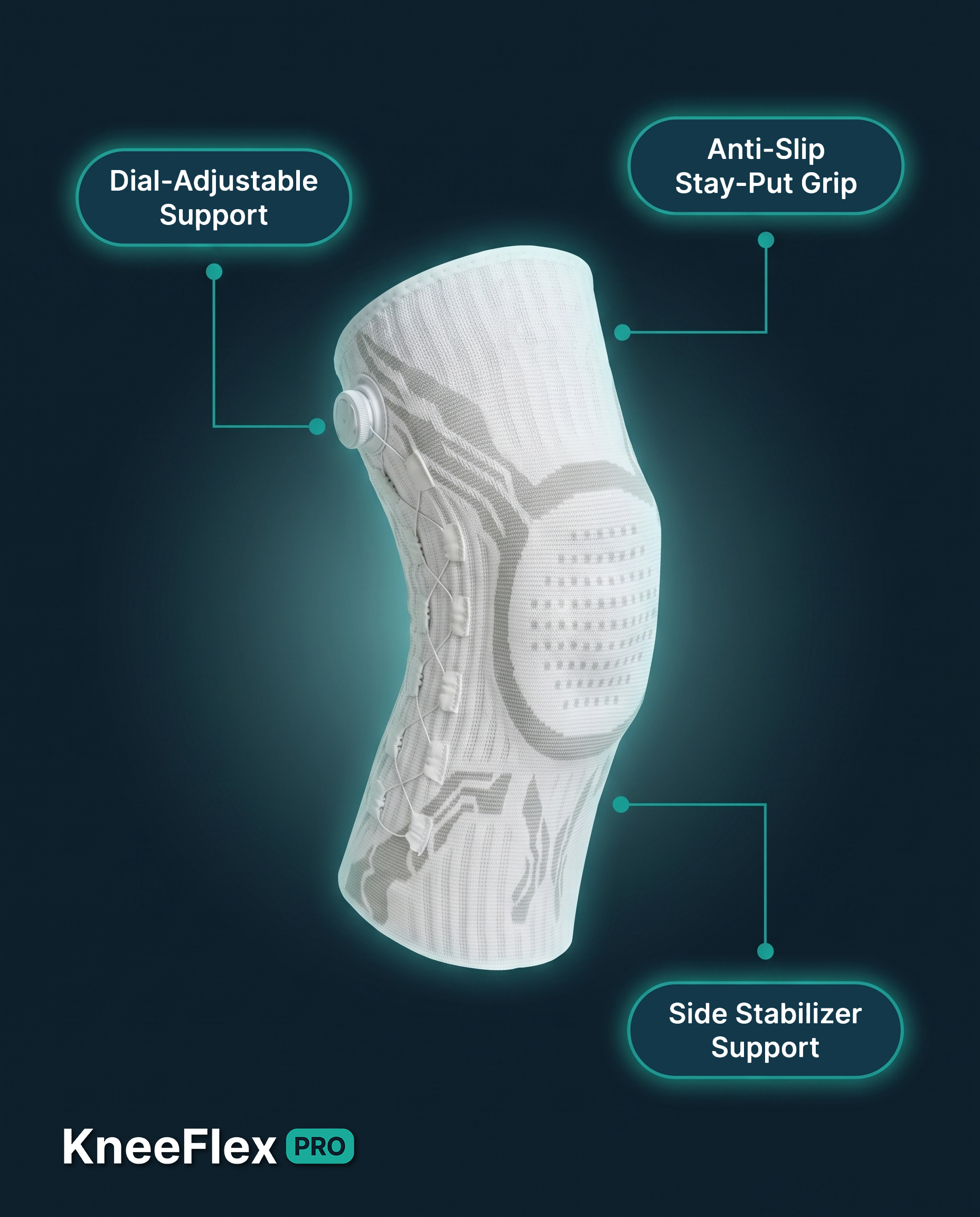 KneeFlex PRO™ Dial-Adjustable Knee Support